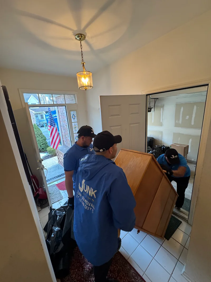 JunkDoctors furniture removal team handling a couch pickup in New Jersey