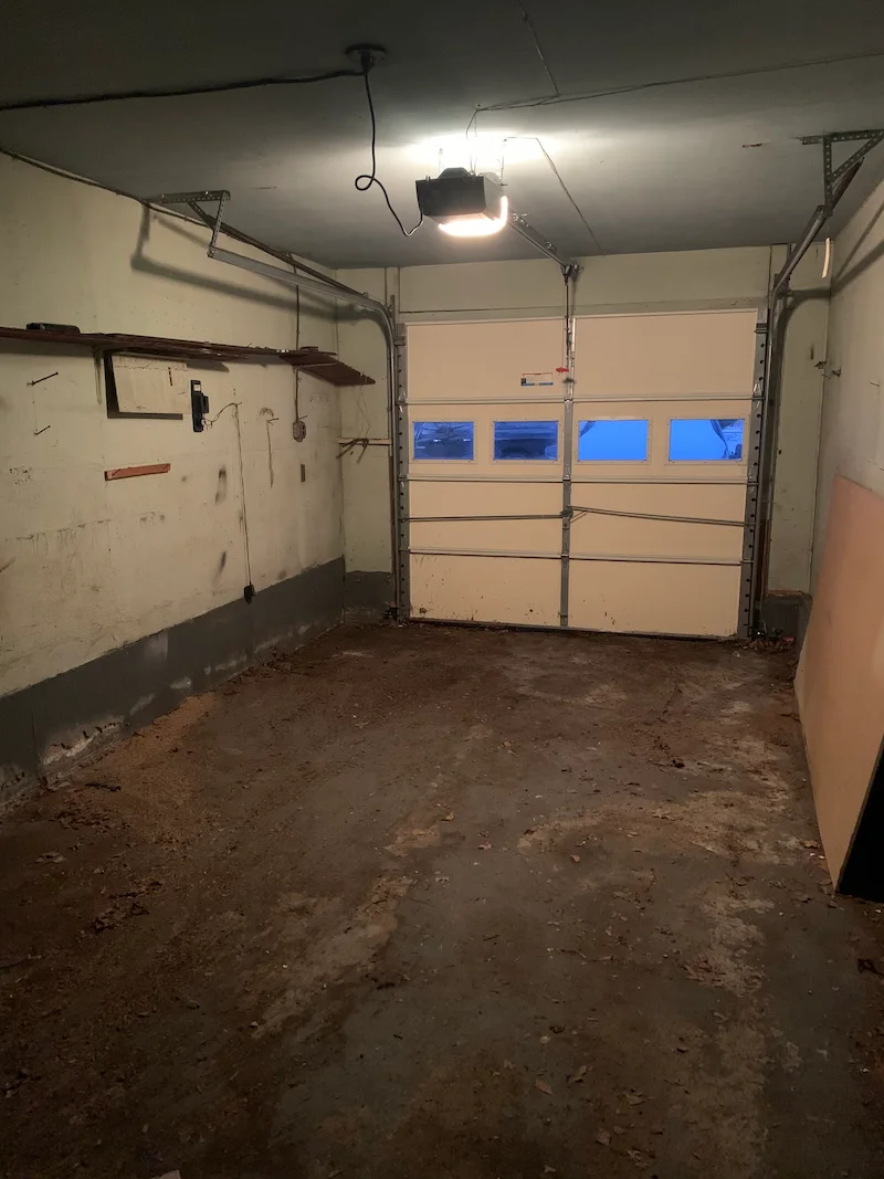 A clean, organized Morristown, North Jersey garage after JunkDoctors completed a full cleanout.