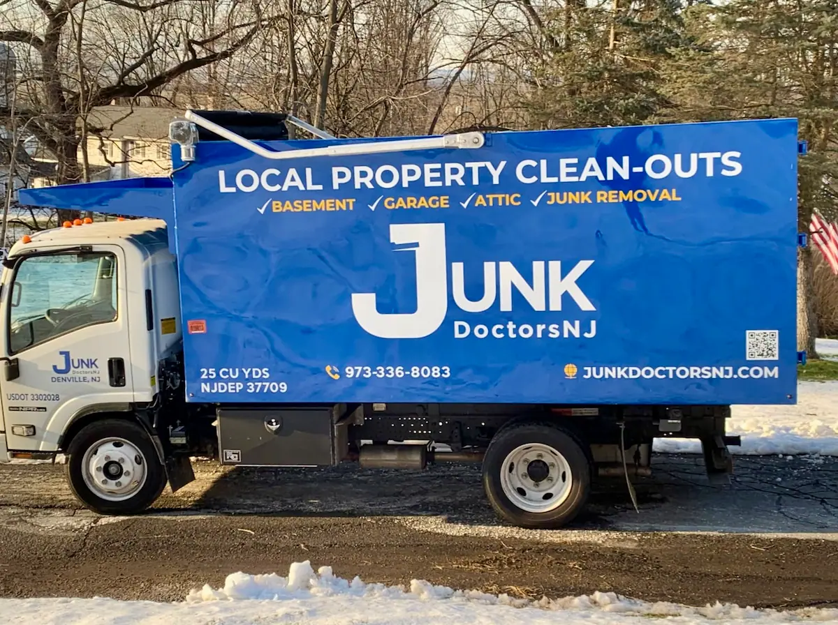 A professional Junk Doctors NJ hauling truck ready for property clearing and junk removal services across North New Jersey.
