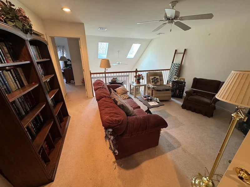 Before property cleanout in New Jersey with heavy clutter