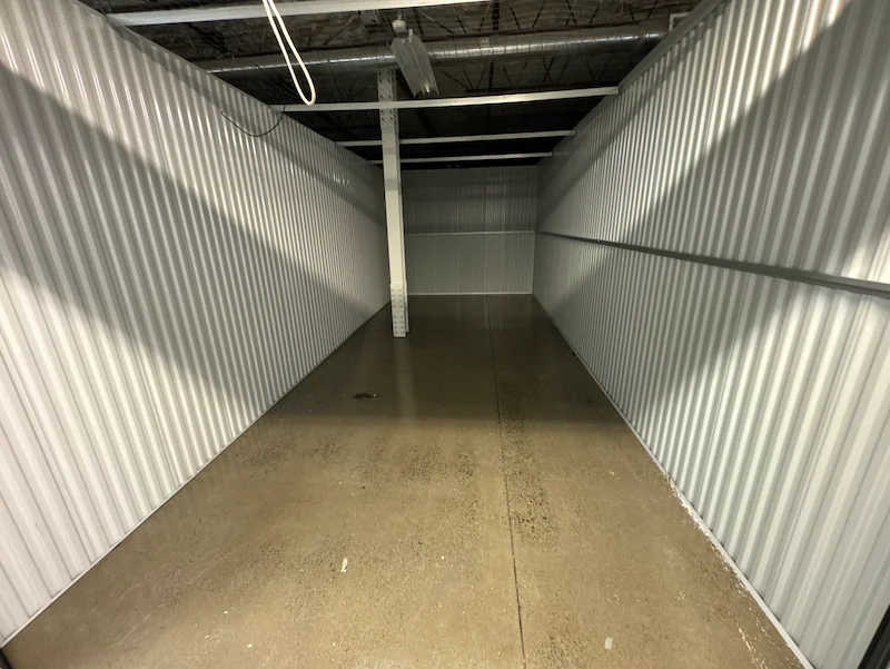 The same North NJ storage unit completely empty and swept clean after a professional cleanout and hauling service by Junk Doctors NJ.