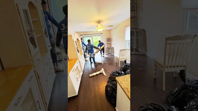 JunkDoctors estate cleanout before and after video thumbnail