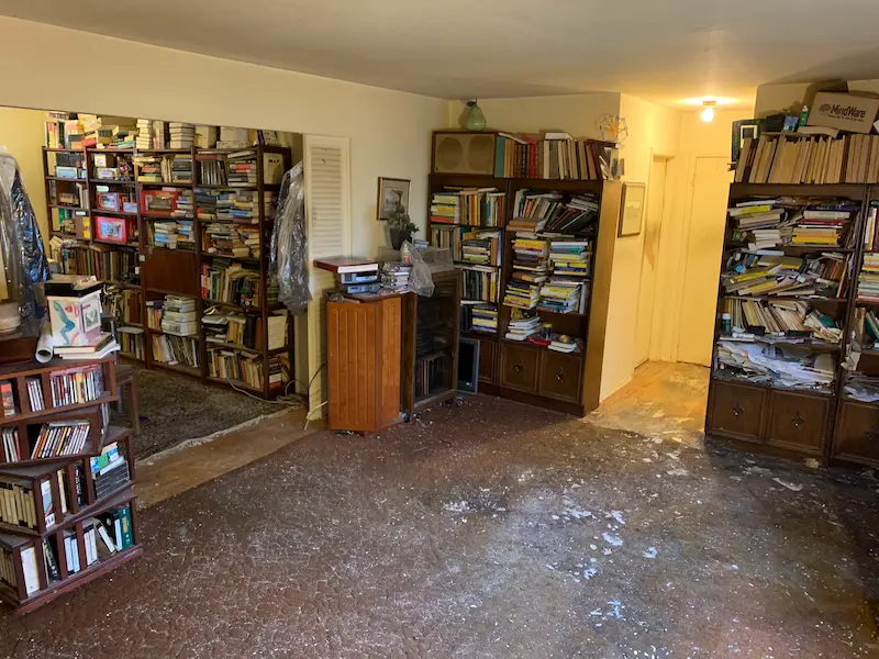 Room after a selective hoarding cleanup in New Jersey
